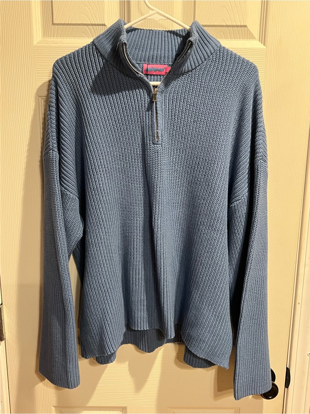 Edikted Women's Half-Zip Sweater - Dusty Blue